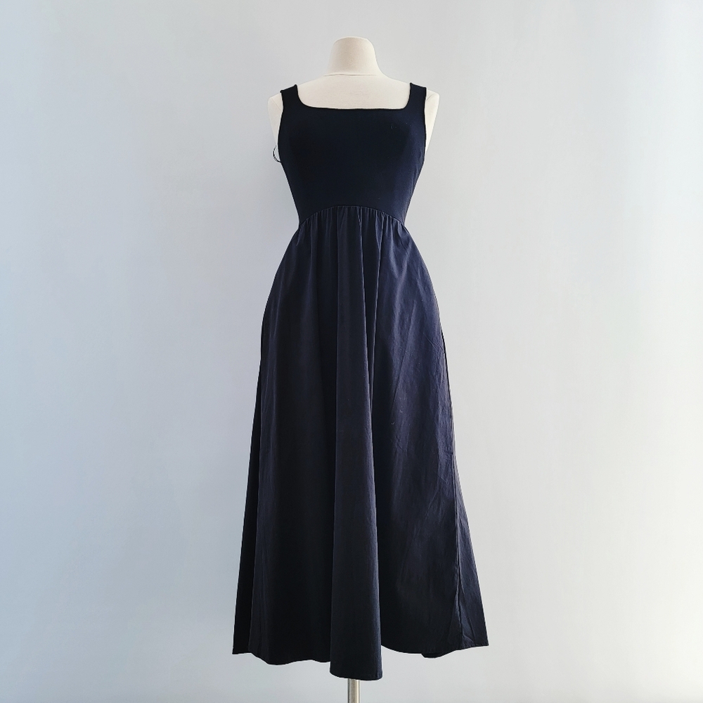 All Row Lucinda Black Midi Market Dress Size Small Minimalist Preppy Neutral - Picture 6 of 15